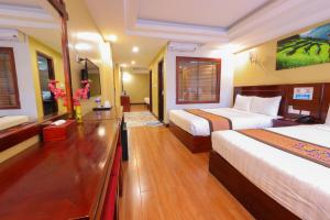 Katil atau katil-katil dalam bilik di Sapa Melody Hotel