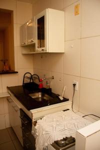 Kuchyň nebo kuchyňský kout v ubytování Apartamento Buritis 01