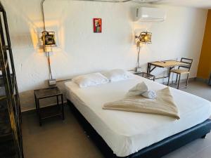 Postel nebo postele na pokoji v ubytování Casa Hotel Cautiva