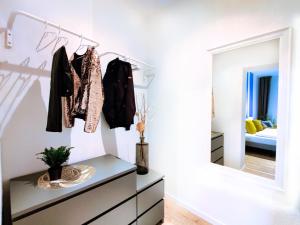 Katil atau katil-katil dalam bilik di Loft an der Elbe