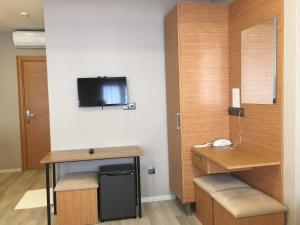 Kuchyň nebo kuchyňský kout v ubytování Okur Otel