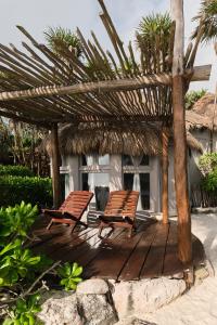 Zahrada ubytování Art Village Tulum