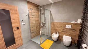 Koupelna v ubytování Apartmán U Karolíny