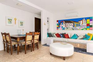 Posezení v ubytování Bela casa frente mar em Santo Antônio CDA1647