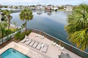 an aerial view of a swimming pool at a resort at Casa Di Amore in Destin