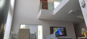 TV/trung tâm giải trí tại Casa Entre Verde e Mar Praia do Mariscal