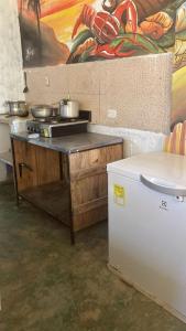 Kuchyň nebo kuchyňský kout v ubytování Home Beach Kristalu