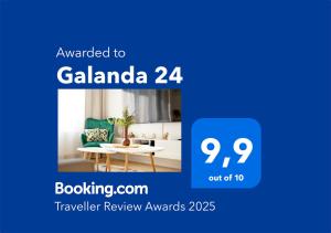 a flyer for a hotel with a table and a room at NOVERA Apartments - Galanda 24 in Turčianske Teplice