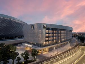 成都成都 AC 酒店的带有建筑物的建筑物效果图
