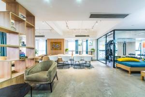 麦瑞卡酒店（杭州运河商务区店）的休息区