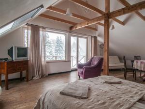 TV a/nebo společenská místnost v ubytování Mokko Country Hotel
