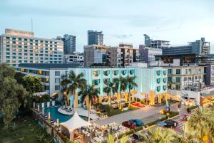 Nespecifikovaný výhled na destinaci Pattaya Central nebo výhled na město při pohledu z hotelu