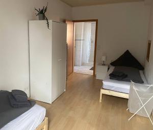 Postel nebo postele na pokoji v ubytování Gemütliche 3 Zimmer Wohnung