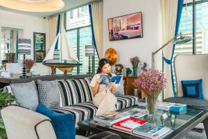 Posezení v ubytování Wave Hotel Pattaya