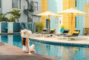 Bazén v ubytování Wave Hotel Pattaya nebo v jeho okolí