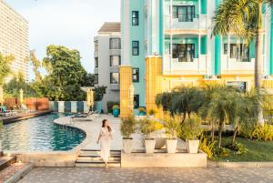 Bazén v ubytování Wave Hotel Pattaya nebo v jeho okolí