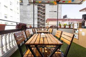 Ruang duduk di Thamel Hostel & Spa