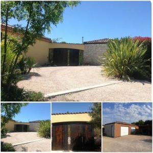 a group of four pictures of a house at Gers habitation in Montégut