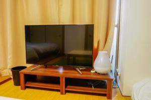 TV a/nebo společenská místnost v ubytování ゲストハウスラフテル