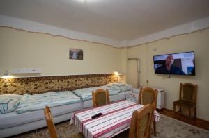 Televízia a/alebo spoločenská miestnosť v ubytovaní Amália Apartman
