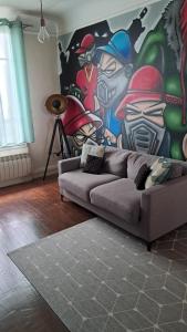 Posezení v ubytování Charmant f2 cosy proche paris