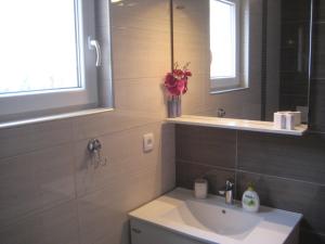 Et badeværelse på Apartments Žara