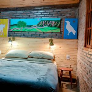 Postel nebo postele na pokoji v ubytování Camping Carcará da Canastra