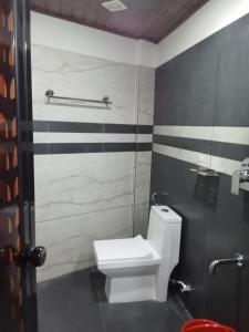 ChillithoduにあるRiver View Munnarの個室に白いトイレがあるバスルーム