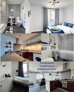 Kuchyň nebo kuchyňský kout v ubytování Spacious Two Bedroom Apartment with 2 En-suite Bathrooms