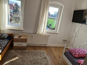 TV a/nebo společenská místnost v ubytování Ferienwohnung Dippoldiswalde