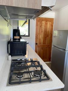 Kuchyň nebo kuchyňský kout v ubytování Cabañas Cocodrilo Lodge