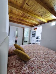2 poduszki na łóżku w pokoju w obiekcie Apartamento Salinas w mieście Pozo Izquierdo
