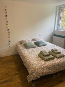Postel nebo postele na pokoji v ubytování Maison campagne 2chambres avec jardin