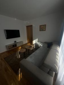 a living room with a couch and a flat screen tv at Aparthotel Vučko Jahorina-Apartman M&M&M-privatni apartman in Jahorina