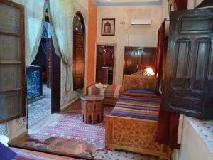 Posezení v ubytování Riad Idrissi