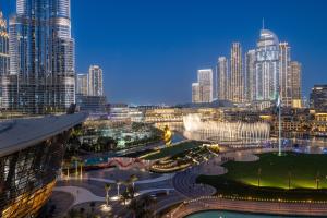 Nespecifikovaný výhled na destinaci Dubaj nebo výhled na město při pohledu z apartmánu