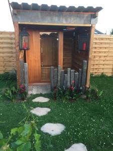 Zahrada ubytování T1, spa privé accès piscine sauna