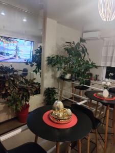 TV a/nebo společenská místnost v ubytování Шляпа