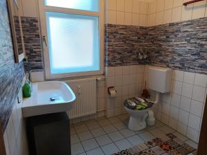 Koupelna v ubytování "PHÖNIX" mit Garten, bis 8 Personen, 1A Lage!