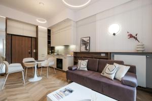 Χώρος καθιστικού στο Apartament przy Nawrot, WSZYSTKO NOWE, 550 m do Piotrkowskiej