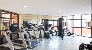 Fitnesscentret og/eller fitnessfaciliteterne på Jurerê - Hotel - Studio em Beach Village - Florianópolis
