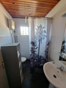 Baðherbergi á Ti' Chalet 2 pers Nord Caraïbes +3 myndir