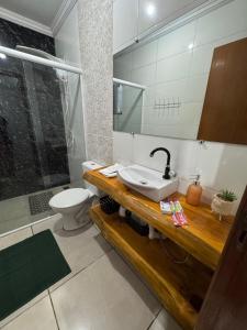 Koupelna v ubytování Casa aconchegante