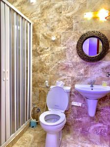 ein Badezimmer mit Toilette und Waschbecken in der Unterkunft Amir Palace Hotel in Aqaba + 37 Fotos