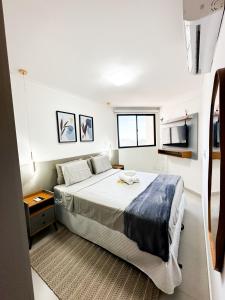 Postel nebo postele na pokoji v ubytování Apartamento à 80m da orla de Maceió + 33 fotografií