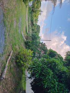 a hillside with a road next to a field at Appartement F4 Kone centre Tel 7O 55 O8 in Koné
