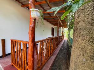 Balkón nebo terasa v ubytování Sigiri Village Vibe Hostel
