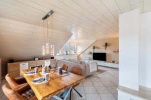 Posezení v ubytování Ferienwohnung am Wald