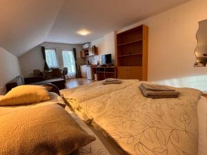 Postel nebo postele na pokoji v ubytování Akácfa B&B