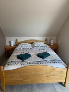 Giường trong phòng chung tại Maison au calme +13 ảnh